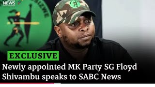 MKHONTO WE SIZWE NEWLY APPOINNTED SG FLOYD SHIVAMBU EXCLUSIVE SABC INTERVIEW [upl. by Amero]