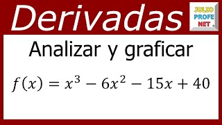 APLICACIÓN DE LA DERIVADA AL TRAZADO DE CURVAS  Ejercicio 2 [upl. by Hackett]