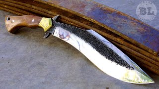 Making a Kukri Knife from a truck leaf spring [upl. by Yahsat]