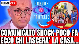 🔴 COMUNICATO SHOCK POCO FA quotECCO CHI LASCERA LA CASA E PERCHEquot FAN IN LACRIME [upl. by Arval263]