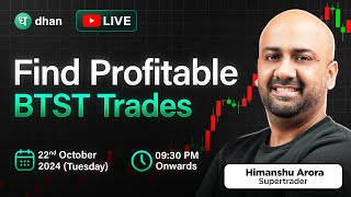 Live Webinar 🚨 Find Profitable BTST Traders [upl. by Caassi]