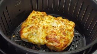 PÃO GRATINADO COM VINAGRETE QUENTE NA AIR FRYER  Receitas da Lauri [upl. by Ecniv]