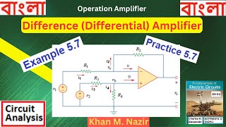 Example amp Practice 57  Difference Amplifier Design using Operation Amplifier  Alexander [upl. by Adivad]