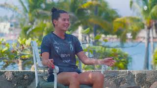 Merel Van Dongen habla desde la pretemporada de las campeonas Rayadas ligamxfemenil monterrey [upl. by Trude]