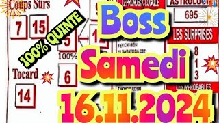 Boss Demain samedi 16 NOVEMBRE 2024💲💲quinte demain 👍👍BASE SOLIDE [upl. by Dyolf966]