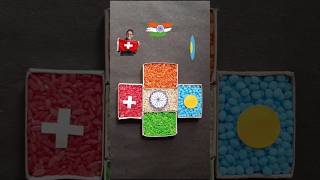 Indian Flag 🇮🇳 Palau Flag 🇵🇼 Switzerland Flag 🇨🇭 Independence Day Drawing shorts art drawing [upl. by Nnodnarb]