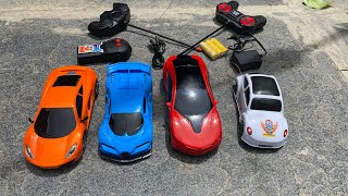 Remote control racing car mecloren 124 scale model and remote control buggati type car 3 ages [upl. by Neelhsa820]