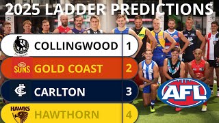 Early 2025 AFL ladder predictions [upl. by Norha138]