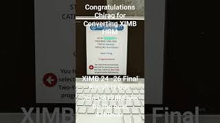 XIMB 24 26 Final Result is Out CAT2IIM Congratulates Chirag Kaushik for converting XIMB HRM [upl. by Adrahc703]