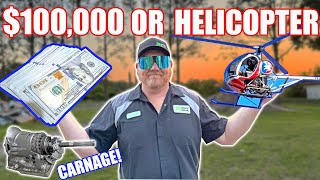 100000 Or A Helicopter What Do I Choose Also Justin Destroys His New Burnout Truck [upl. by Dempstor]