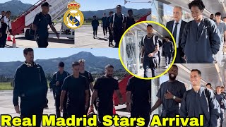 Real Madrid Arrival In Sociedad🔥MbappeMilitaoEndrickBellinghamViniciusReal Sociedad vs Madrid [upl. by Everson459]