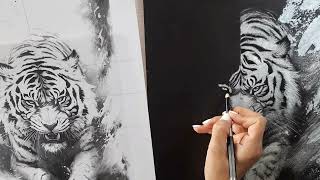 How To Draw Tiger Sketch Tutorialpart3 [upl. by Radcliffe]