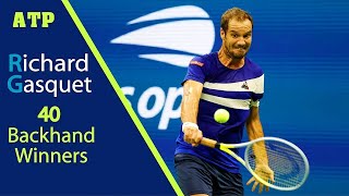 Richard Gasquet 🇫🇷 40 Perfect Backhand Winners [upl. by Ayikaz]