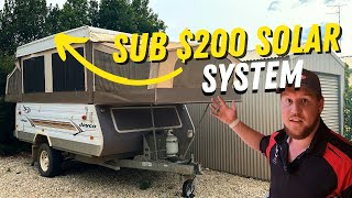 SIMPLE amp CHEAP Camper Trailer SOLAR Setup for UNDER 200 [upl. by Anirda764]