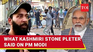 Once A Stone Pelter Kashmiri Man Reveals Why He Loves PM Modi  PM Modi Kashmir Visit Today  Watch [upl. by Nosyk]