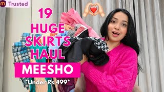 19 HUGE Meesho skirts Try on Haul 😍 under Rs 500  Ep  6 Meesho series  Isha Vinod Jain [upl. by Nottage387]