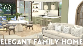 ELEGANT FAMILY HOME with twin daughters  Sims 4  CC SPEED BUILD  CC List [upl. by Ajram]