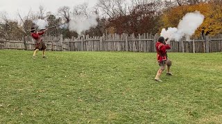 MATCHLOCK MUSKET FIRING at PLIMOTH PLANTATION [upl. by Alyos]