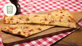 Flammkuchen Elsässer Art  Chefkochde [upl. by Hestia]