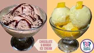 Baskin Robbins Chocolate amp Mango Ice Cream Recipe [upl. by Ymmot951]