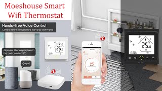 Moeshouse Smart Wifi Thermostat Temperature Controller How To SetUp [upl. by Tsew]