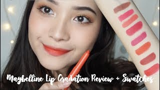 Maybelline Lip Gradation Review amp Swatches  Easy Ombré Tutorial [upl. by Azelea]