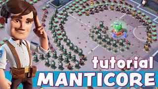 MANTICORE  step by step TUTORIAL 🤓 HOW TO SOLO  BOOM BEACH operation gameplayattack strategytips [upl. by Kemble94]