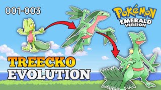 How To Evolve Treecko into Grovyle and Sceptile In Pokemon Emerald  Hoenn Pokedex [upl. by Nallid]