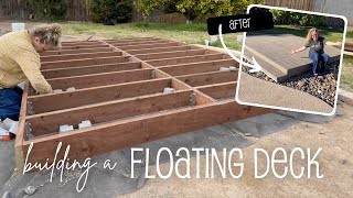 Building A Floating Deck  with Composite Decking [upl. by Eerrahs]