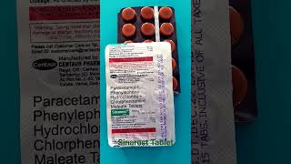 Sinarest Tablet  Paracetamol Phenylephrine hydrochloride Chlorpheniramine maleate Tablet Uses [upl. by Margarethe]