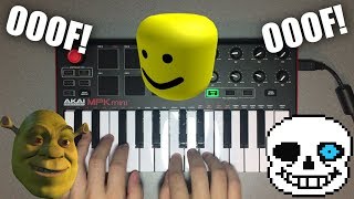 I played MEME SONGS using the Roblox OOF Death Sound [upl. by Patman]