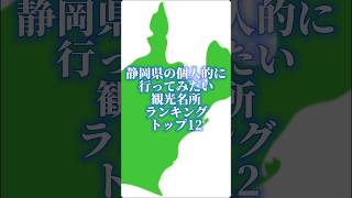 静岡県の個人的に行ってみたい観光名所ランキングトップ12 [upl. by Ylaek55]