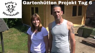 Gartenhütten Projekt Teil 7  Anstrich und Dachrinne Tag 6 [upl. by Llyrad564]