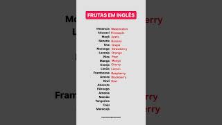 FRUTAS EM INGLÊS [upl. by Llednov550]