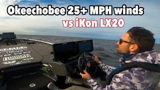 Bass Boat vs 25 MPH WINDS iKon to the TEST [upl. by Bibbye]