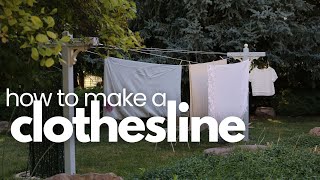 How to Make an Outdoor Clothesline  Super Easy Tutorial [upl. by Asserak]