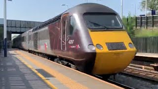 Cross Country HST Power Cars 4337843207 At Goldthorpe From Glasgow Central To Paignton [upl. by Llibyc]