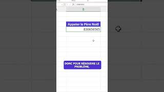 Afficher le numéro du Père Noël dans Excel 🎅 [upl. by Yhtomot]