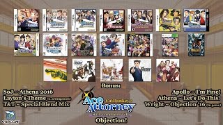 Ace Attorney Music Compilation All Objection Themes 2016 [upl. by Akena]