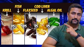 Krill vs Cod Liver vs Fish Oil vs Flaxseed vs Algae Oil  which is the best source for Omega 3 [upl. by Pilif]