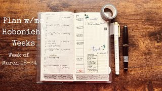 Plan with me  Week of March 1824 2024  Hobonichi Weeks [upl. by Margarita]