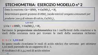 stechiometria esercizio modello n°2 [upl. by Heron727]