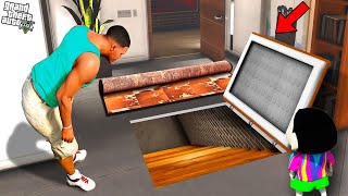 GTA 5  Franklin And Shinchan Open The SECRET BASEMENT Inside Franklins House in GTA 5 [upl. by Stafford638]