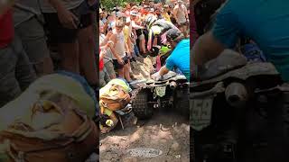 Spectator jumps on racers atv  FULL VIDEO Snowshoe GNCCb [upl. by Ryon]