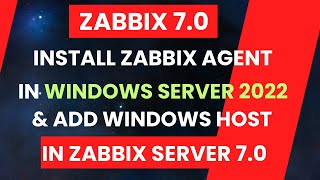 How to install zabbix agent in windows server windows 11  windows 10  windows server 2022 [upl. by Imefulo]