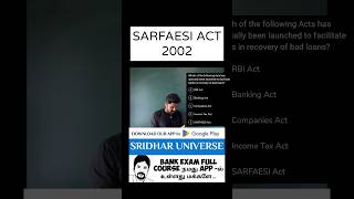 SARFAESI ACT 2002  Banking Awareness  Mr Sridhar TJ [upl. by Enaled358]