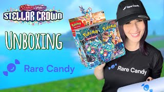 Stellar Crown Unboxing with Rare Candy  Pokémon TCG [upl. by Heinrick]