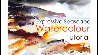 Expressive Watercolour Seascape Tutorial [upl. by Anotal188]