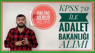 ADALET BAKANLIĞI ALIMI  KPSS 70 PUANLA ADLİ TIP KURUMU ALIMI ONLİNE MMEUR ALIMI [upl. by Gertrud]