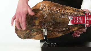 Iberico ham and how to cut 100 Iberico acorn fed ham [upl. by Eniruam]